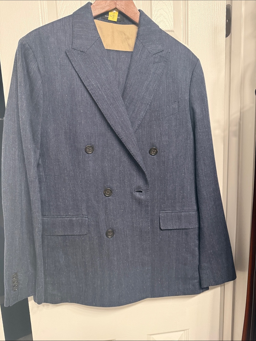 Men's Double-Breasted Gray/Blue